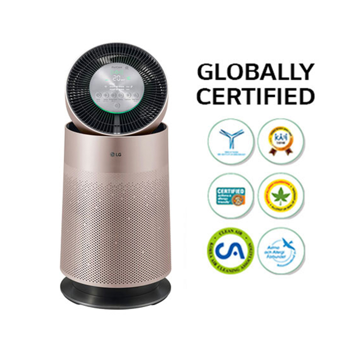 LG PuriCare Air Purifier AS60GDPV0, 360º Purification, Clean Booster, Smart Indicator