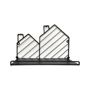 Maple Leaf Wall Shelf Metal 30X19.5X12cm XS-191024-M Black