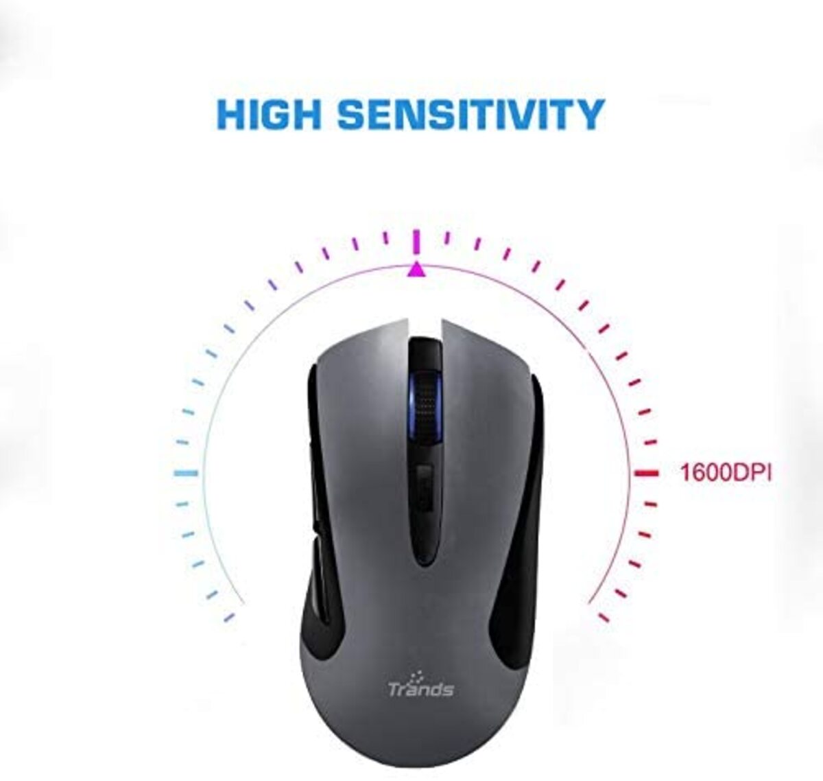 Trands 2.4G Rechargeable Wireless Portable Mouse Optical Mice with USB ...