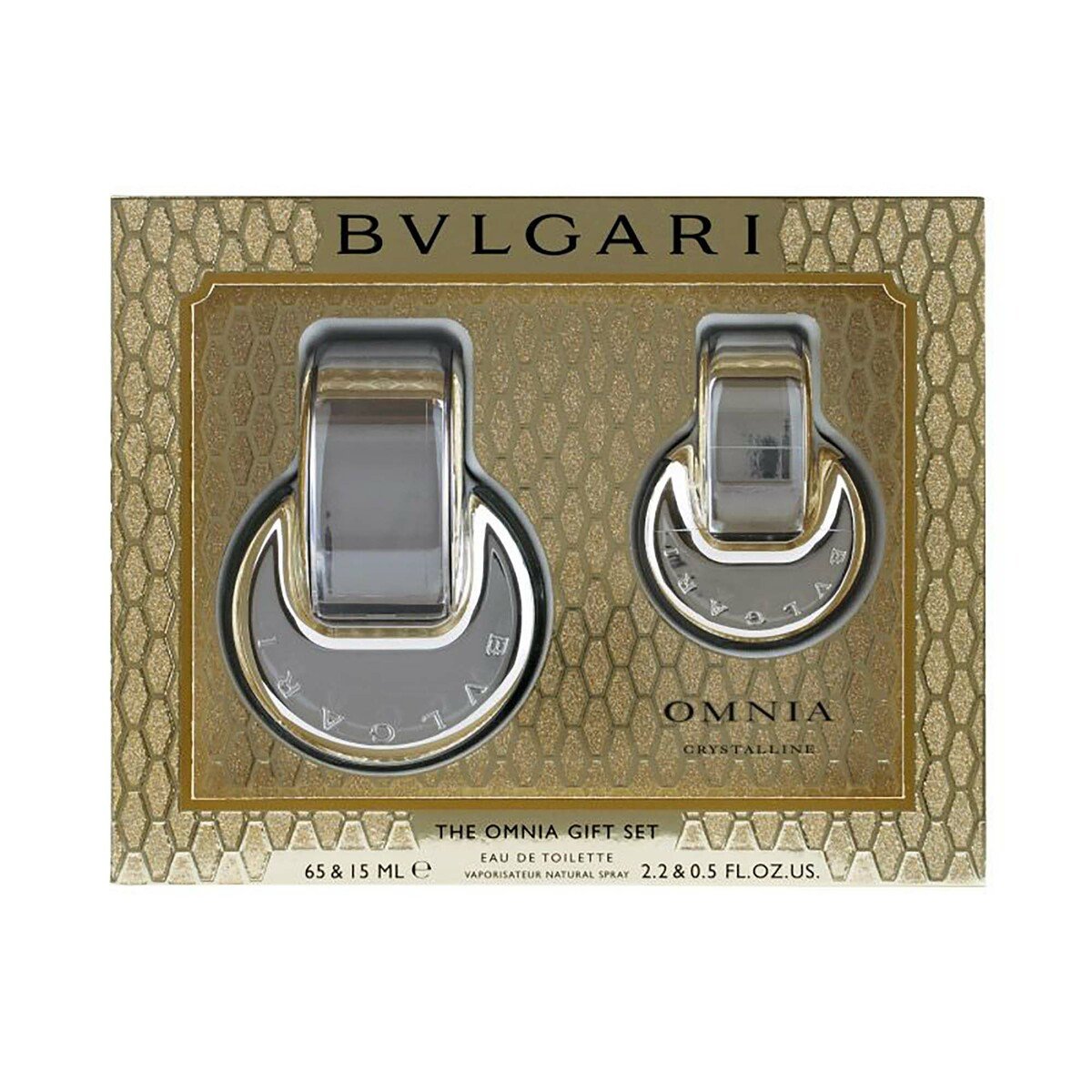 BVLGARI Omnia Crystline Eau De Toilette 2Pc Gift Set For Women, 65ml + 15ml