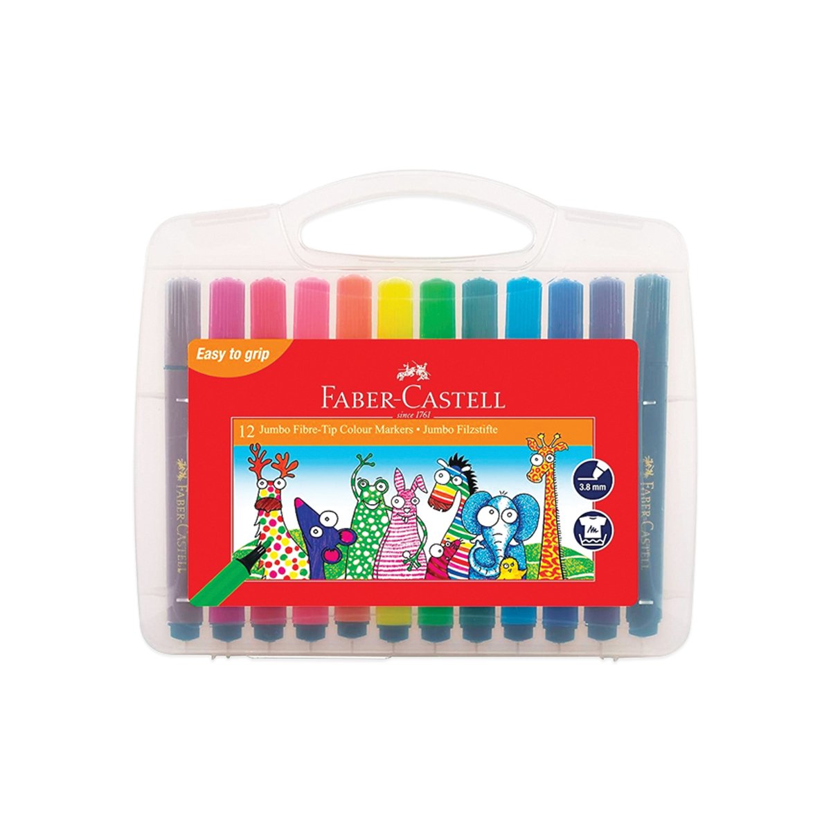 Faber Castell Jumbo Fiber Tip Color Marker 12s