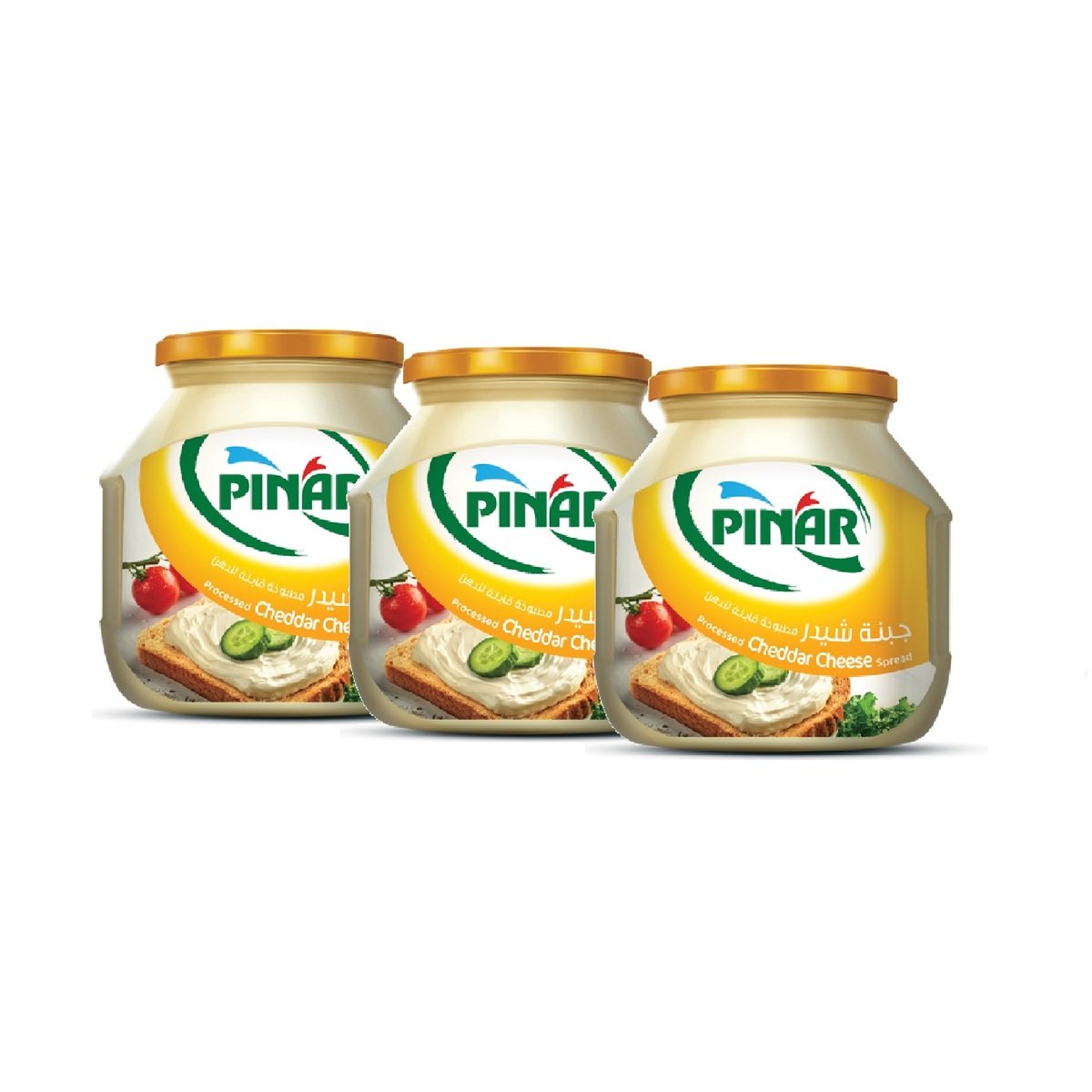 Pinar Processed Cheddar Cheese Spread Jar 3 x 200g
