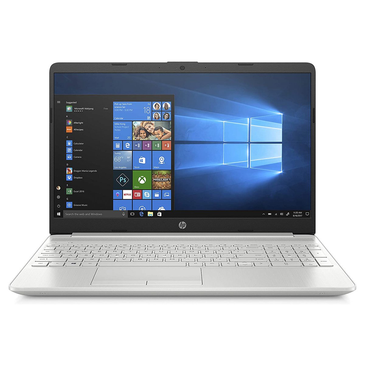 HP 15-dw1011ne laptop , 15" FHD display , 10 Gen Intel Core i5-10210U, 4.2 GHz Processor , 512 GB SSD , 8 GB RAM , Nvidia 2 GB Graphics , Windows 10 Home , En-Ar KB , Silver