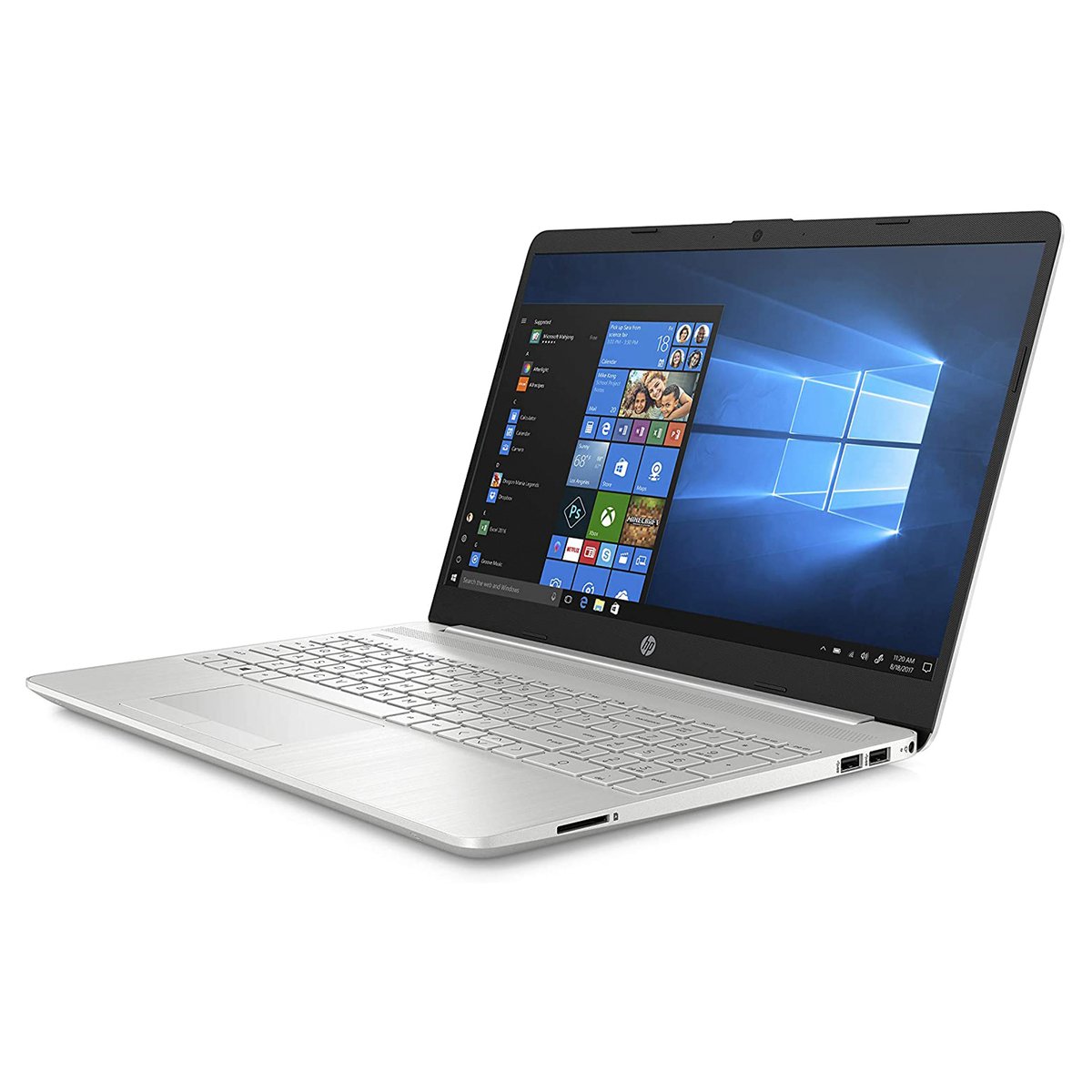 HP 15-dw1011ne laptop , 15" FHD display , 10 Gen Intel Core i5-10210U, 4.2 GHz Processor , 512 GB SSD , 8 GB RAM , Nvidia 2 GB Graphics , Windows 10 Home , En-Ar KB , Silver