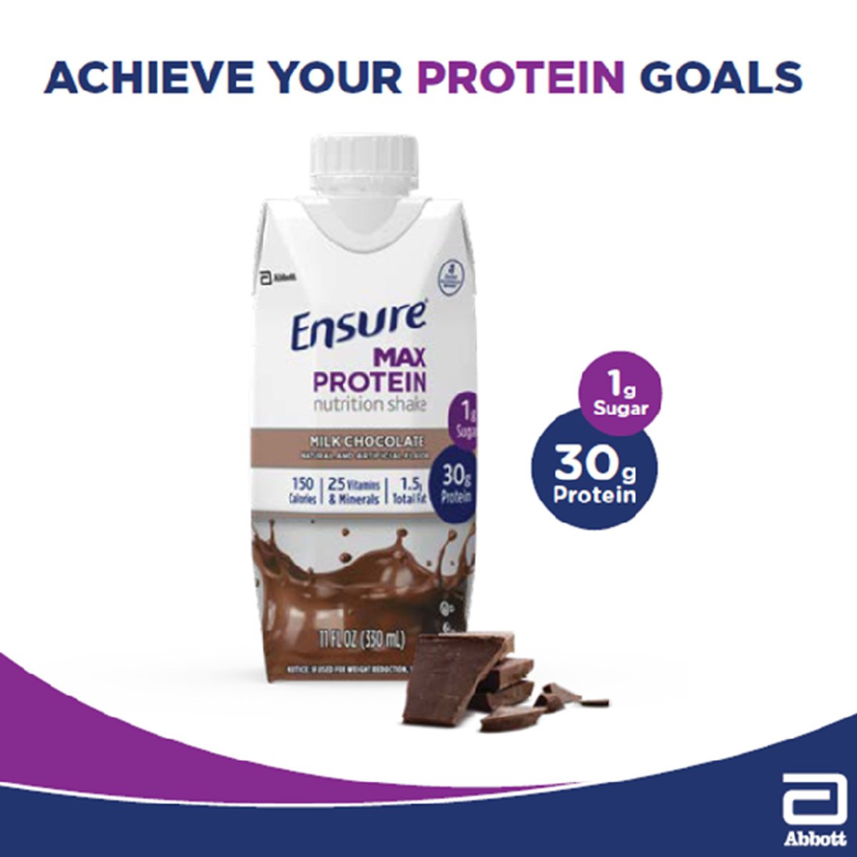 Ensure Max Protein Nutritional Shake Milk Chocolate 330 ml