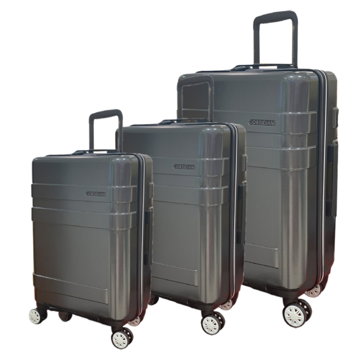 Cortigiani 4Wheel Hard Trolley EK0723 3Pcs Assorted