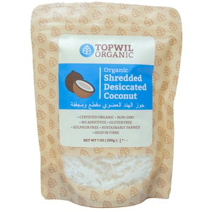 Topwil Organic Desiccated Coconut Shredded 200 g