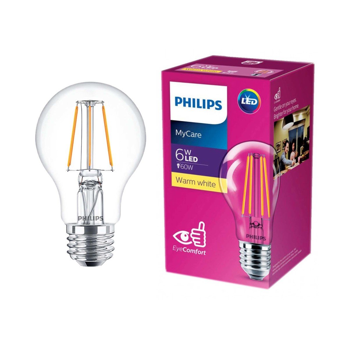 Philips LED Bulb 6W E27 830 WW Online at Best Price | LED Bulb | Lulu UAE price in UAE | LuLu | supermarket kanbkam