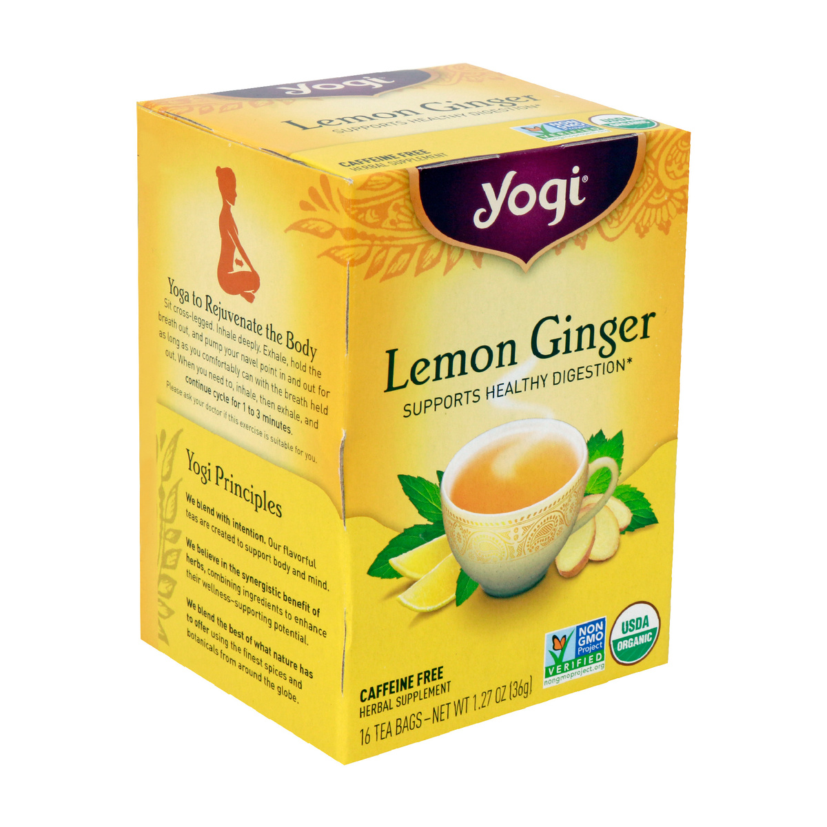 Yogi Organic Lemon Ginger 16 Teabags Online At Best Price Speciality Tea Lulu Uae 1716