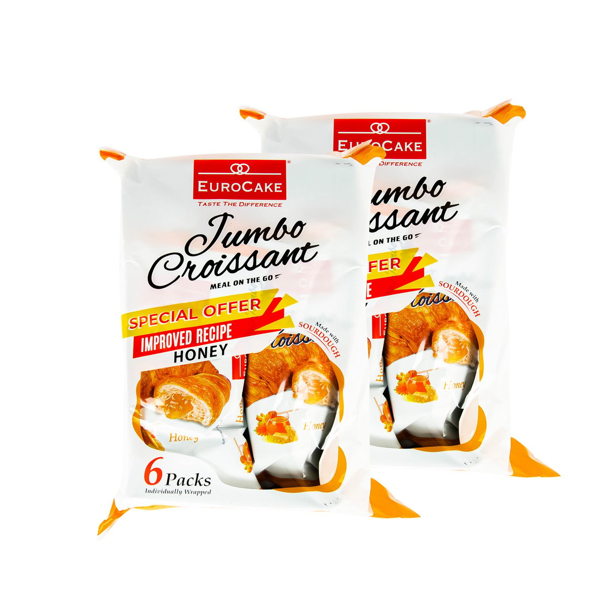 Euro Cake Honey Jumbo Croissant Value Pack 2 x 300 g