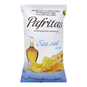 Pafritas Potato Chips Without Salt 140 g