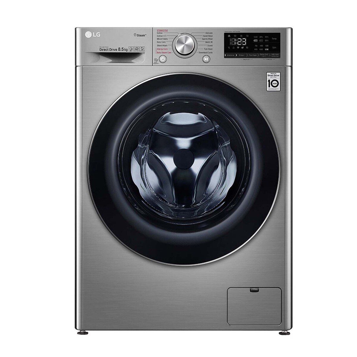 LG Front Load Washing Machine F2V5GYP2T 8.5KG, AI DD™, Steam+™, Bigger Capacity