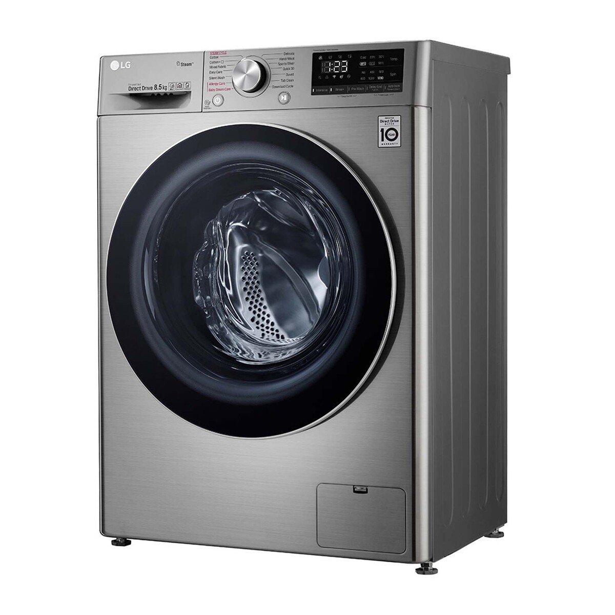 LG Front Load Washing Machine F2V5GYP2T 8.5KG, AI DD™, Steam+™, Bigger Capacity