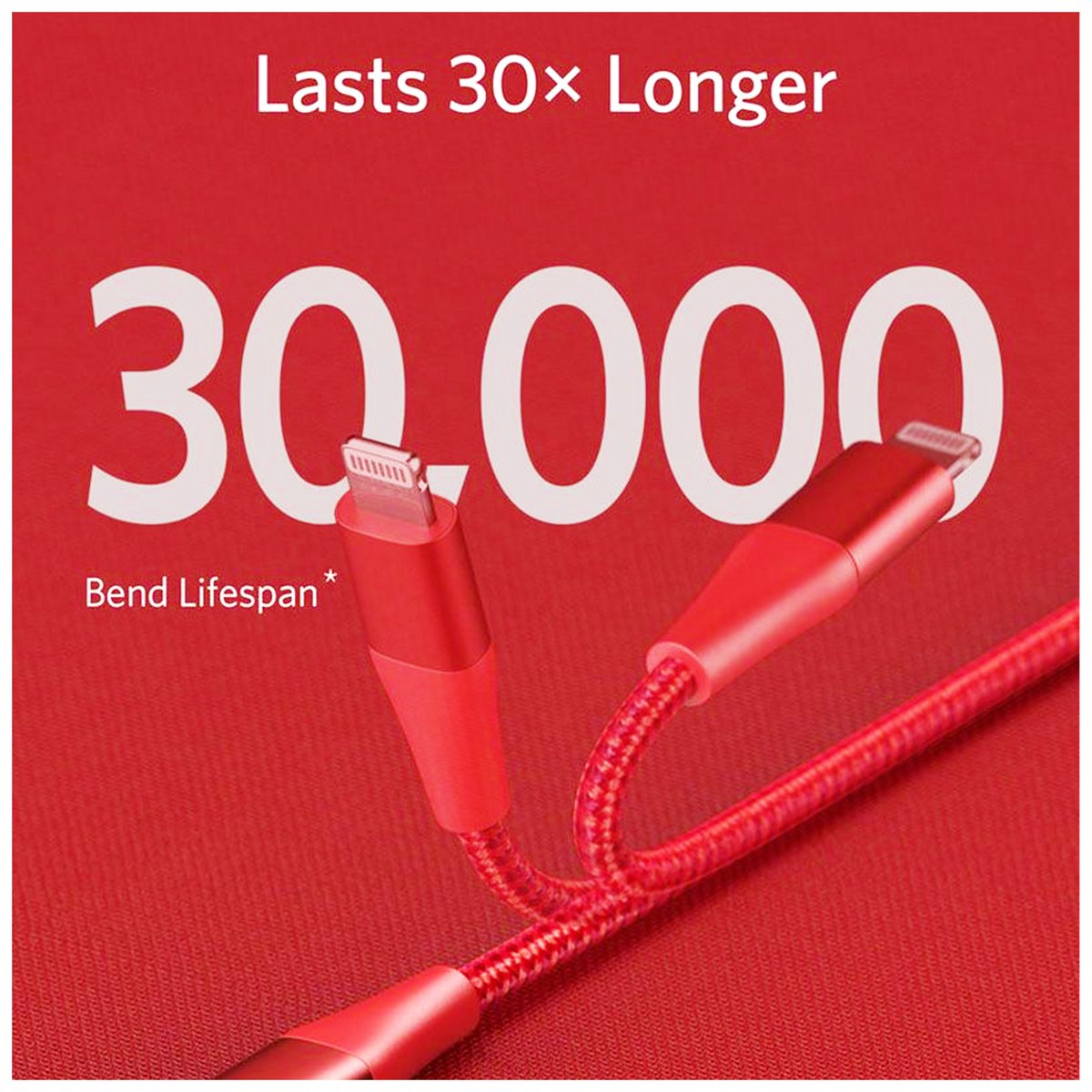 Anker PowerLine+ II USB-C to Lightning Cable A8653H91 Red 1.8mtr