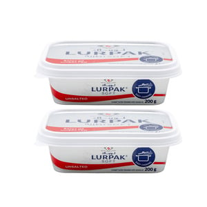 Lurpak Soft Butter Unsalted Tub 2 x 200 g