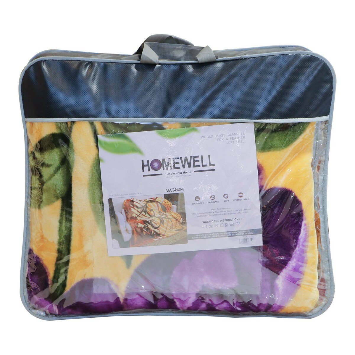 Home Well Blanket 160x220cm 2ply Assorted