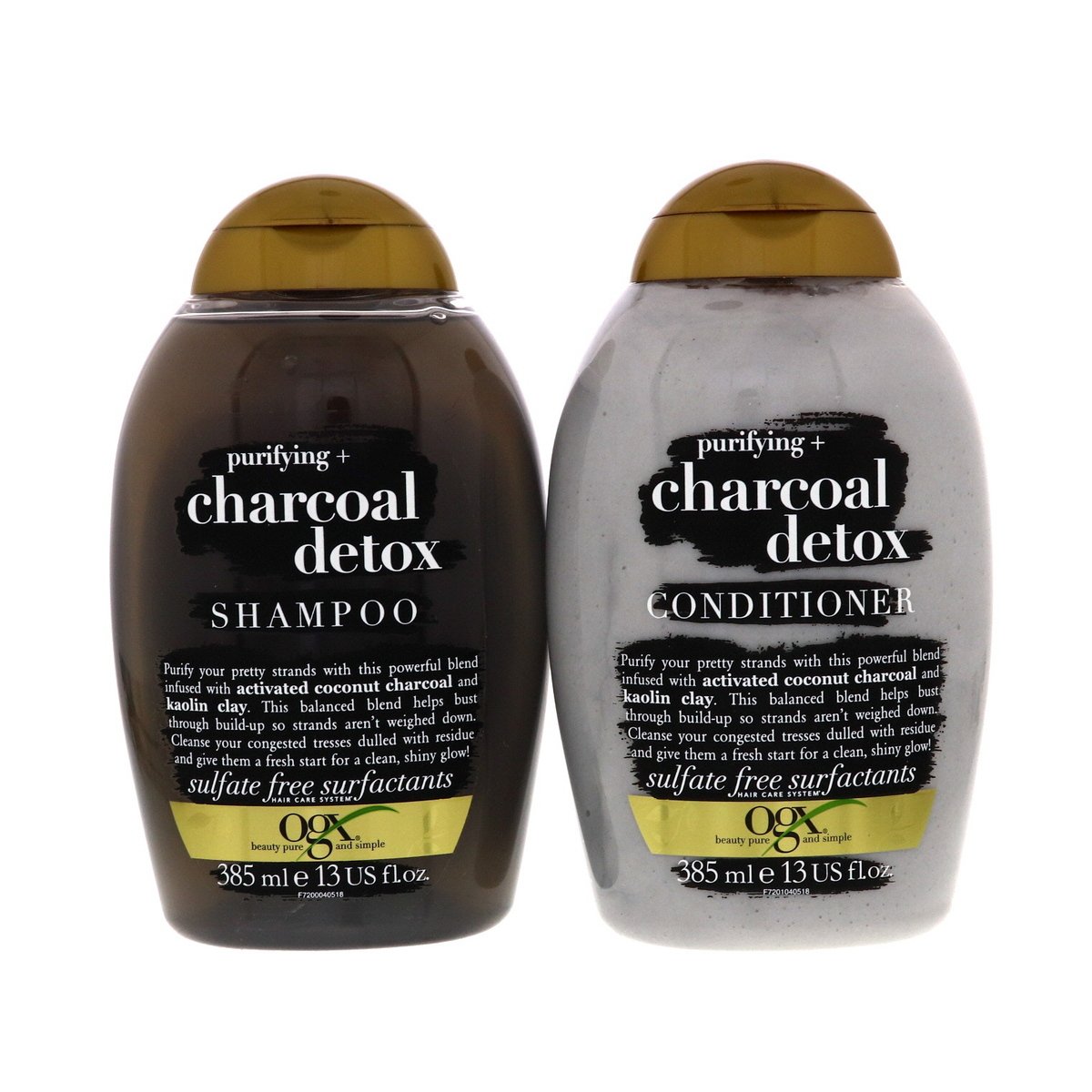 OGX Purifying + Charcoal Detox Shampoo 385 ml + Conditioner 385 ml