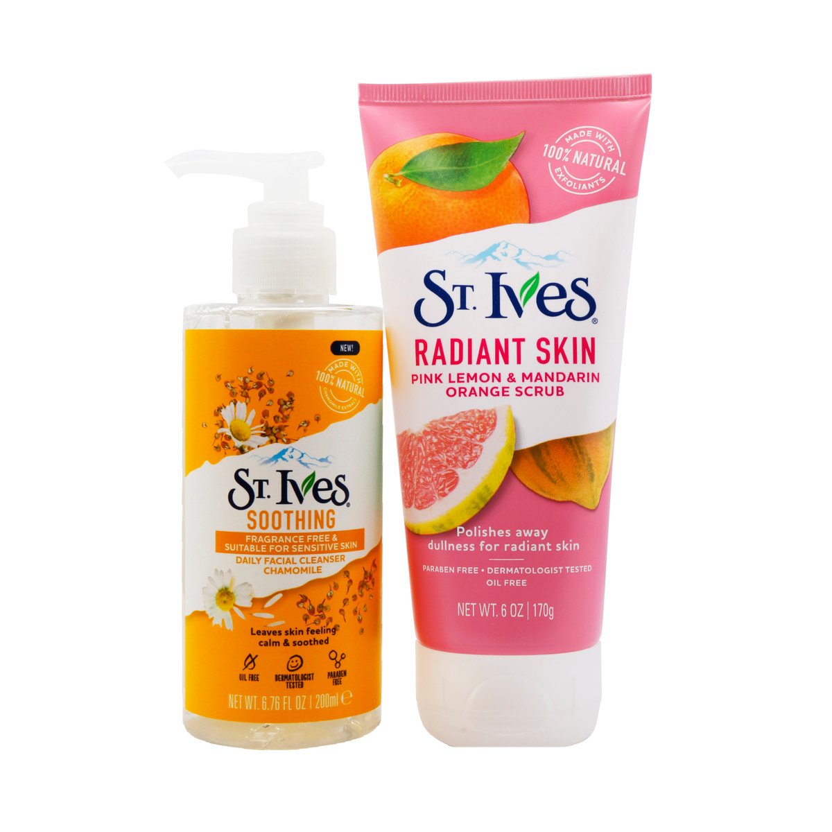 St. Ives Facial Cleanser 200ml + StIves Scrub 170g