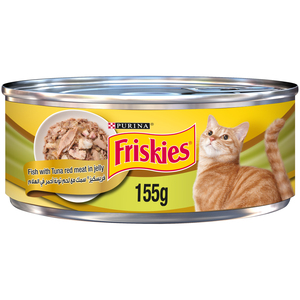 Purina Friskies Wet Cat Food Fish With Tuna Red Meat In Jelly 155 g