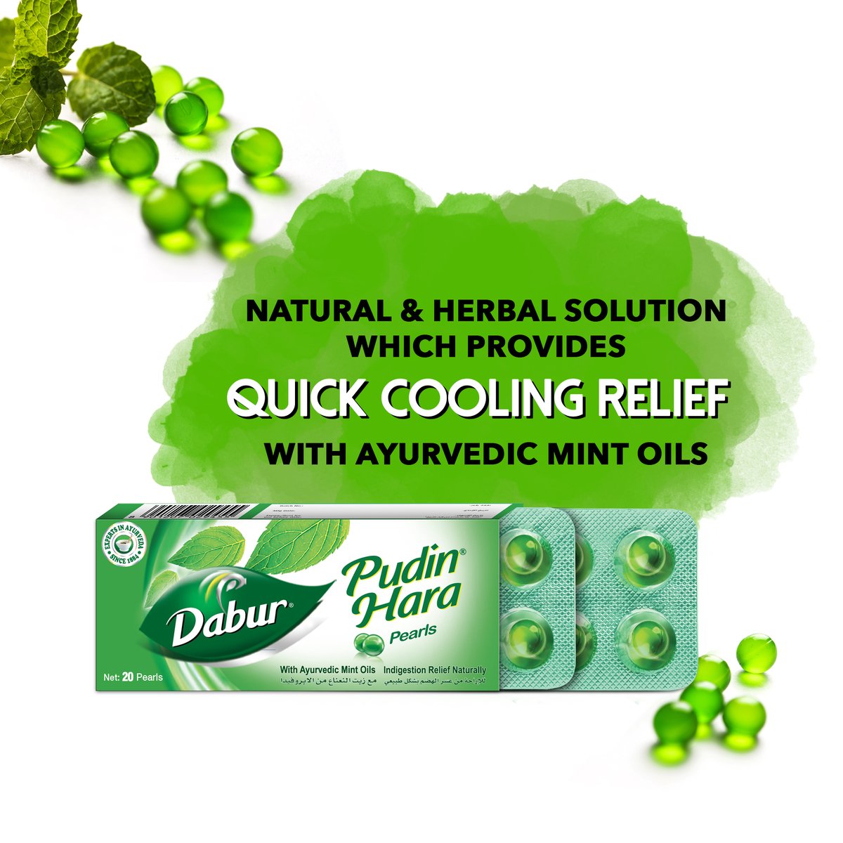 Dabur Pudin Hara Pearls With Mint Oils 20pcs