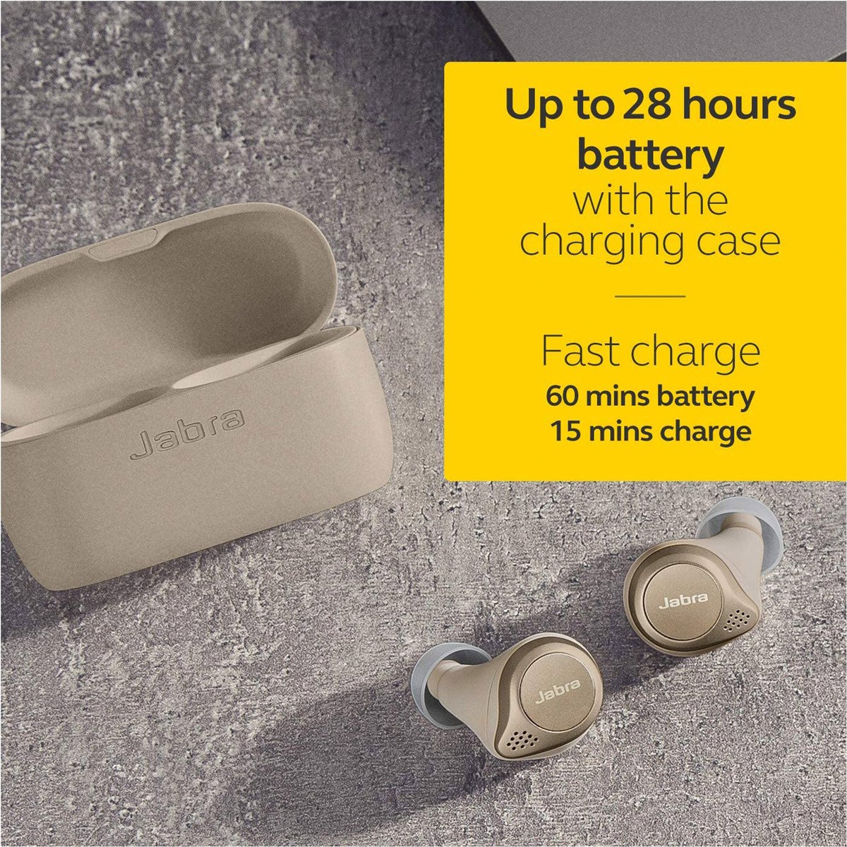 Jabra Elite 75t True Wireless Earbuds with Charging Case - Gold