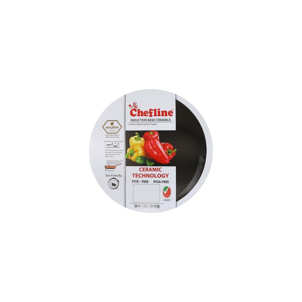 Chefline Ceramic Fry Pan, 20 cm, Red, DZJ20