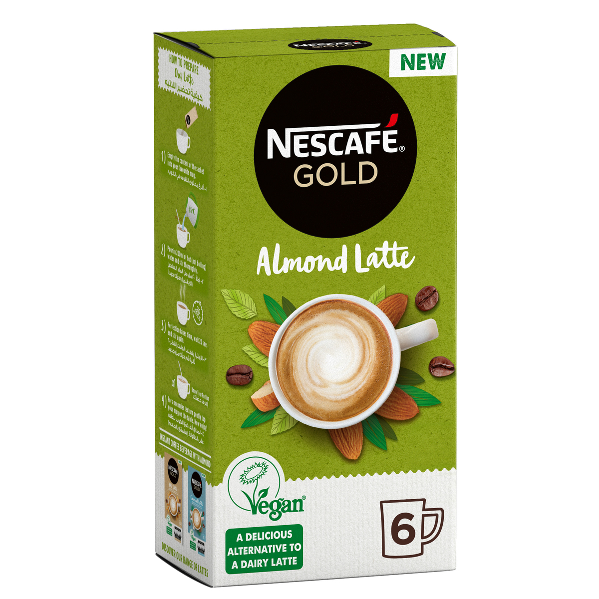 Nescafe GOLD Non-Dairy Almond Latte 6 x 16 g