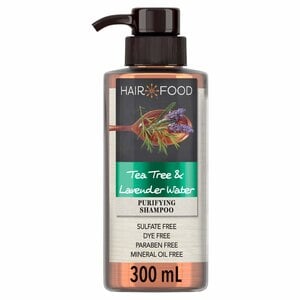 Hair Food Sulfate Free Shampoo Dye Free Purifying Treatment with Tea Tree and Lavender Water 300 ml