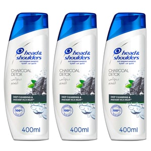 Head & Shoulders Charcoal Detox Anti-Dandruff Shampoo 3 x 400 ml