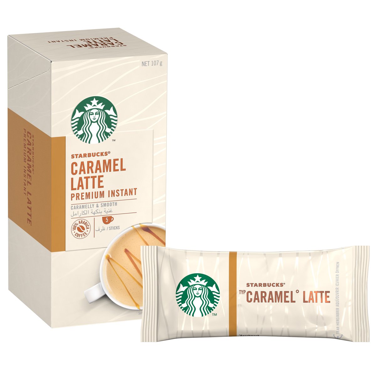 Starbucks Premium Instant Coffee Mix Caramel Latte 107.5 g