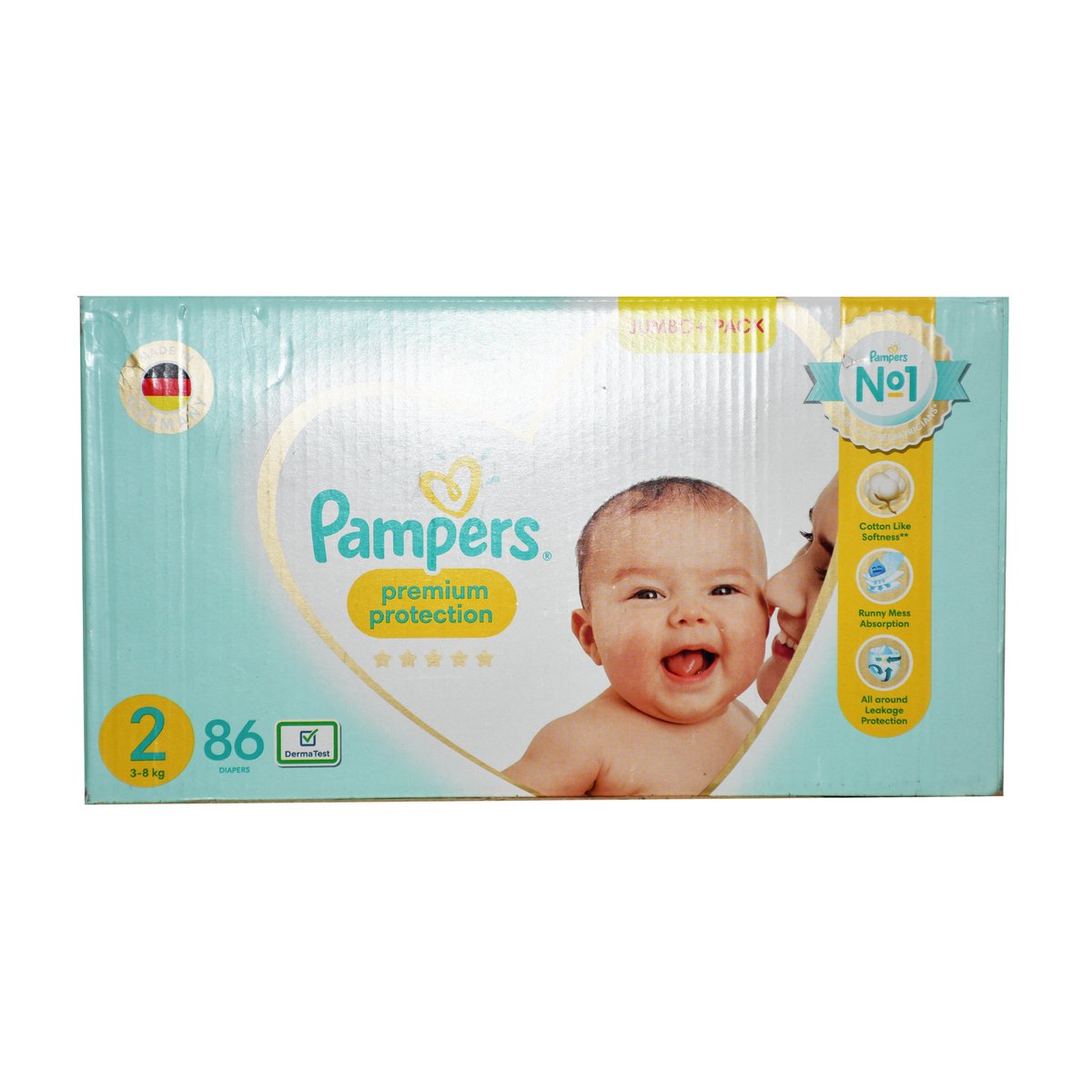Pampers Premium Care New Baby Dry Diapers Box Size 2, 4-8kg 86pcs Online at  Best Price | Express Delivery | Lulu Kuwait