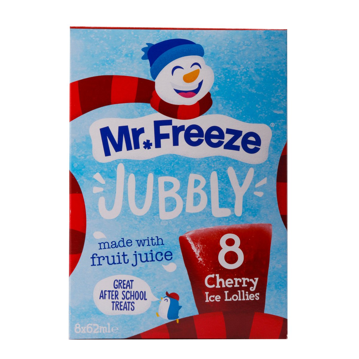 Mr. Freeze Jubbly Cherry Ice Lollies 8 x 62 ml