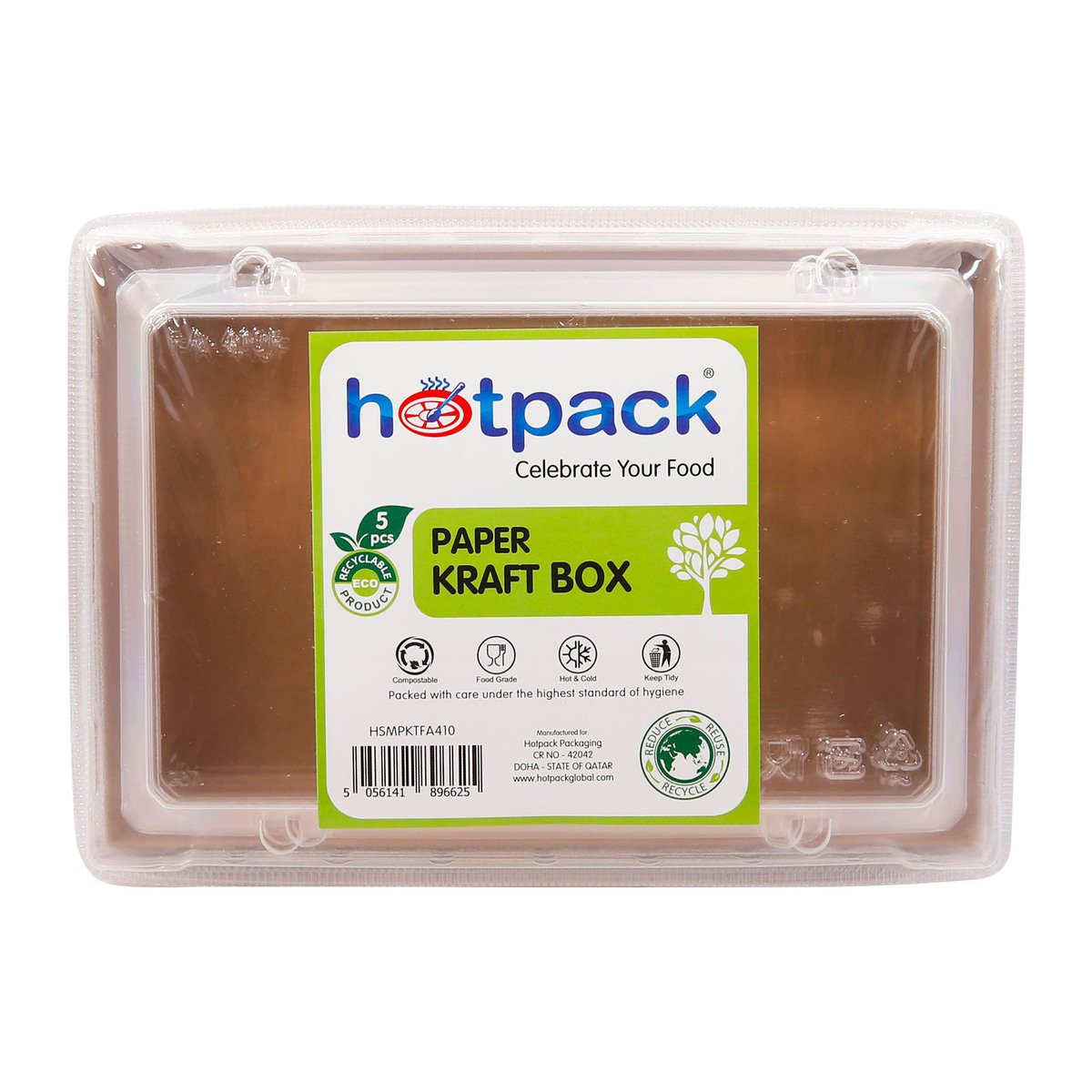 Hotpack Paper Kraft Box 5 pcs