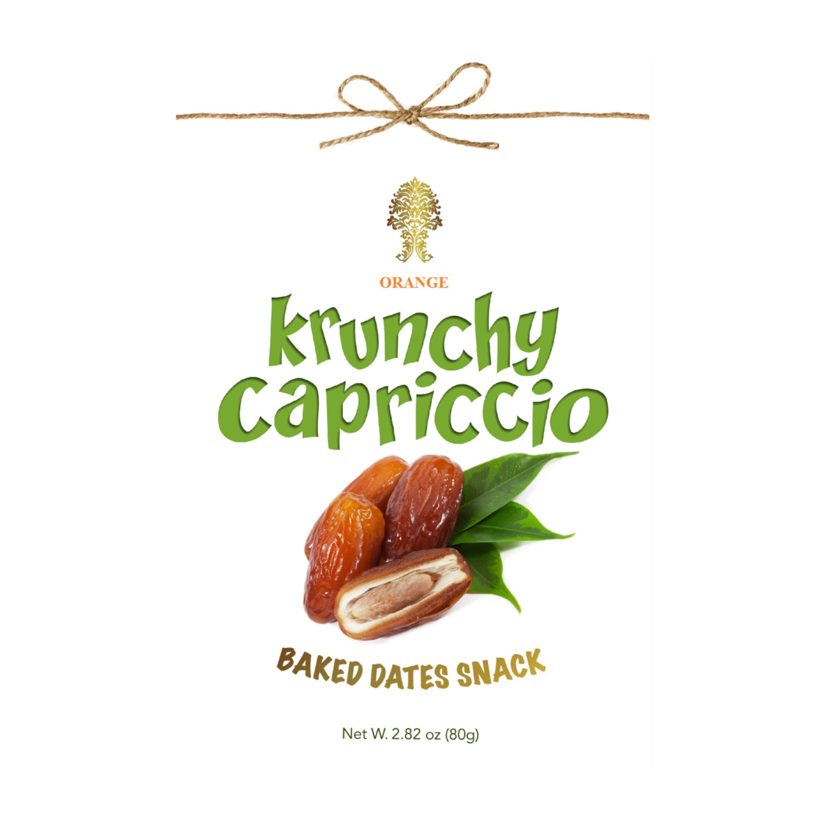 Krunchy Capriccio Baked Dates Snack With Orange Flavour 80g