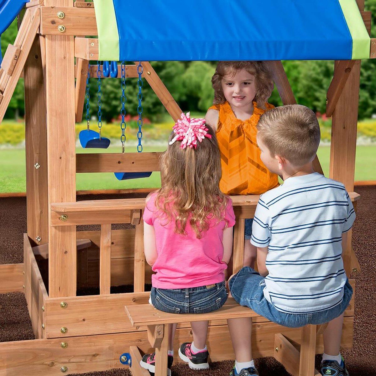 Backyard Discovery Northbrook Wooden Swing Set 1808034