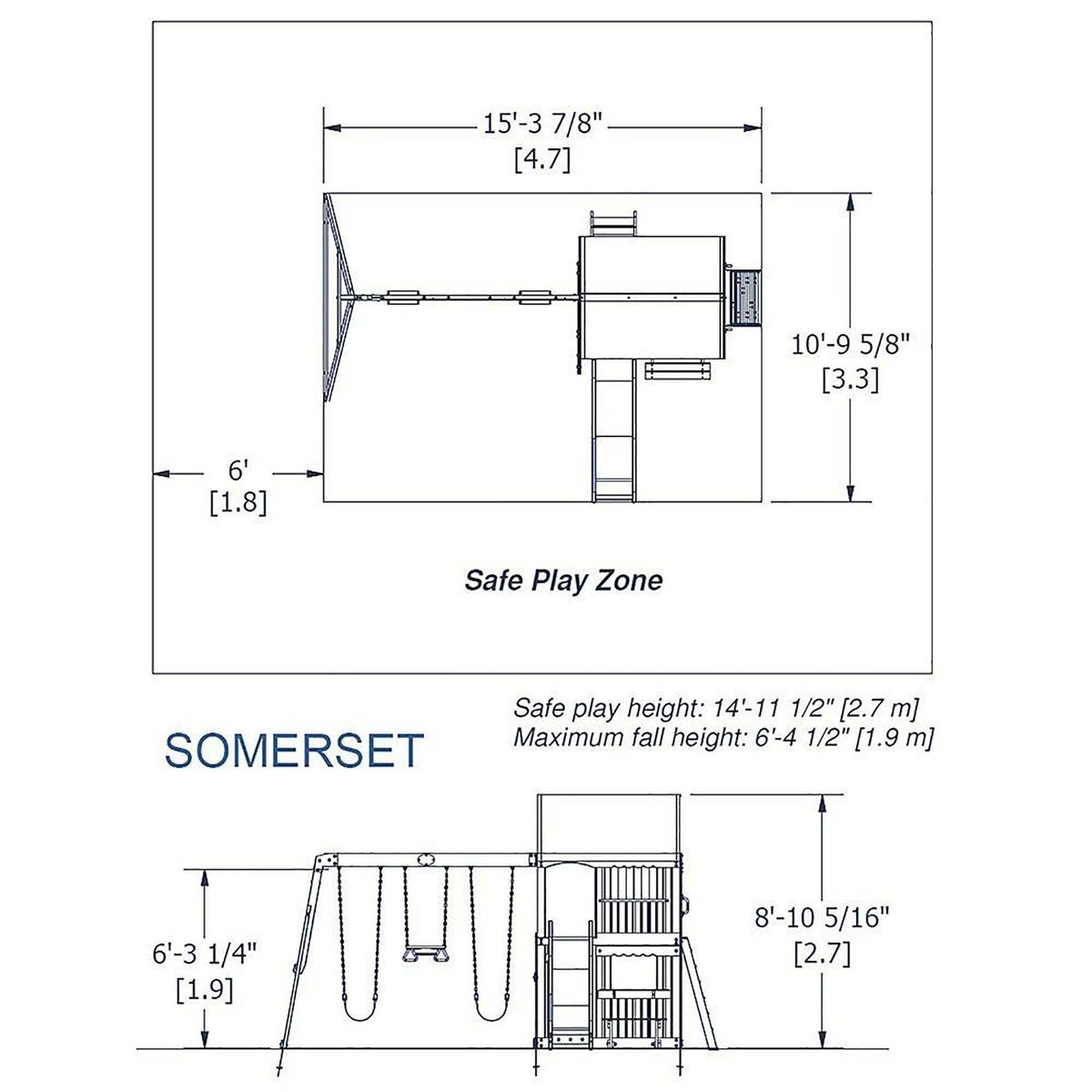 Backyard Discovery Somerset Wooden Swing Set 65012