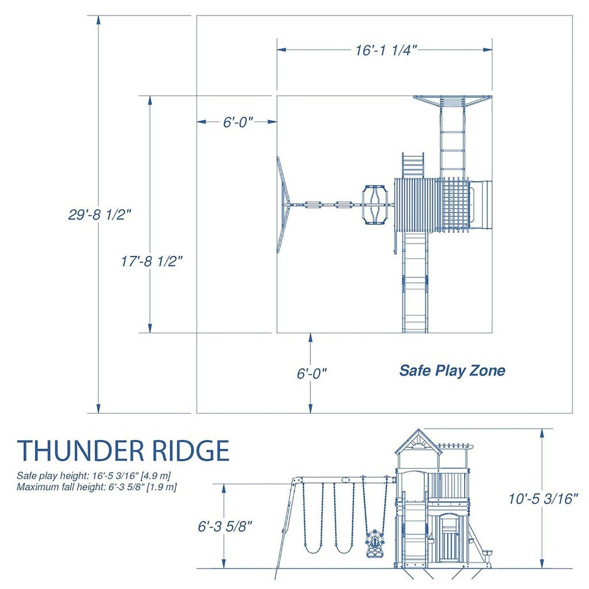 Backyard Discovery Thunder Ridge Wooden Swing Set 36214