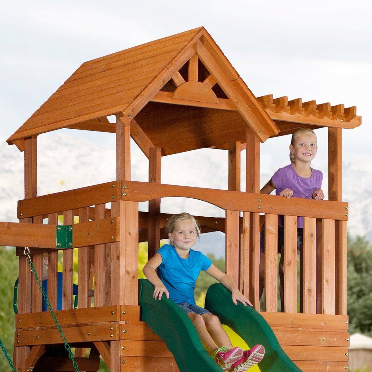 Backyard Discovery Thunder Ridge Wooden Swing Set 36214