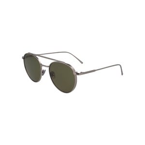 Lacoste Unisex Sunglass 216S52 Oval Matte Light Ruthenium