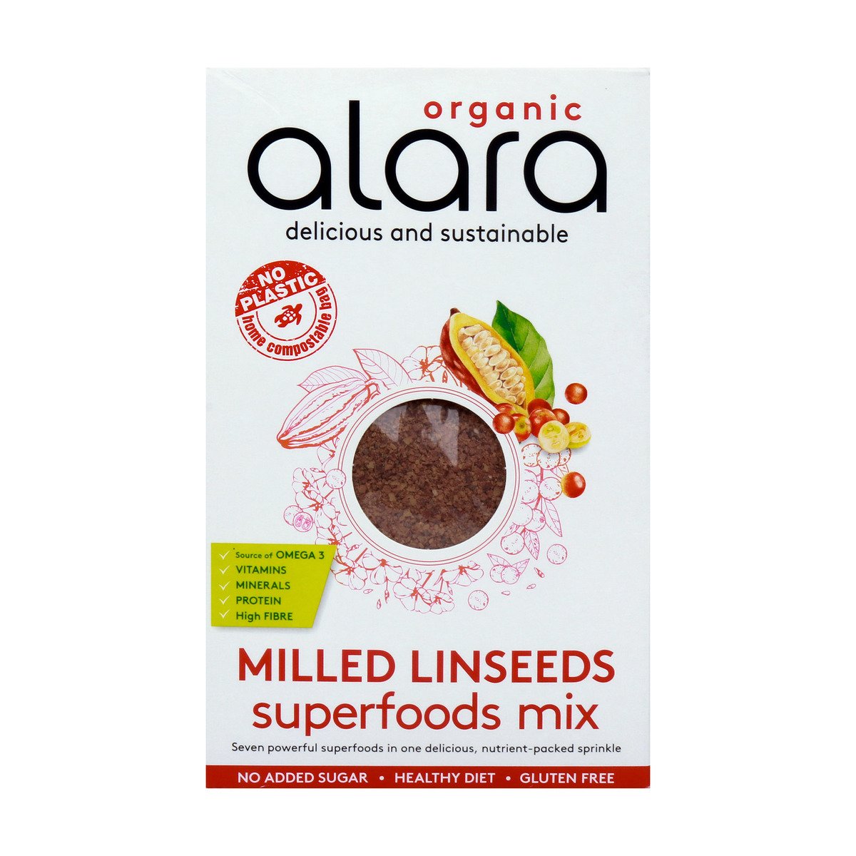 Alara Organic Milled Linseeds Superfoods Mix 500 g