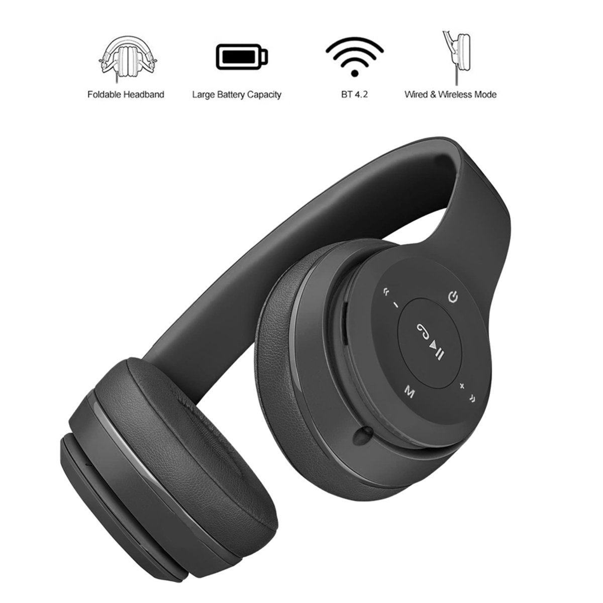 Iends Wireless Headphone Bluetooth Over-Ear Foldable Headset with  Microphone V30 (Assorted Colours) Online at Best Price, Mobile Hands Free