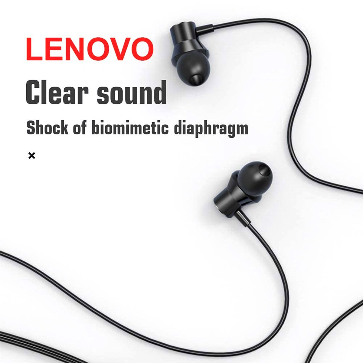 سماعة أذن بسلك لينوفو 3.5 مم ( بيضاء) HF130