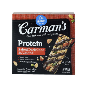 Carman's Protein Bar Salted Dark Choc & Almond 200 g