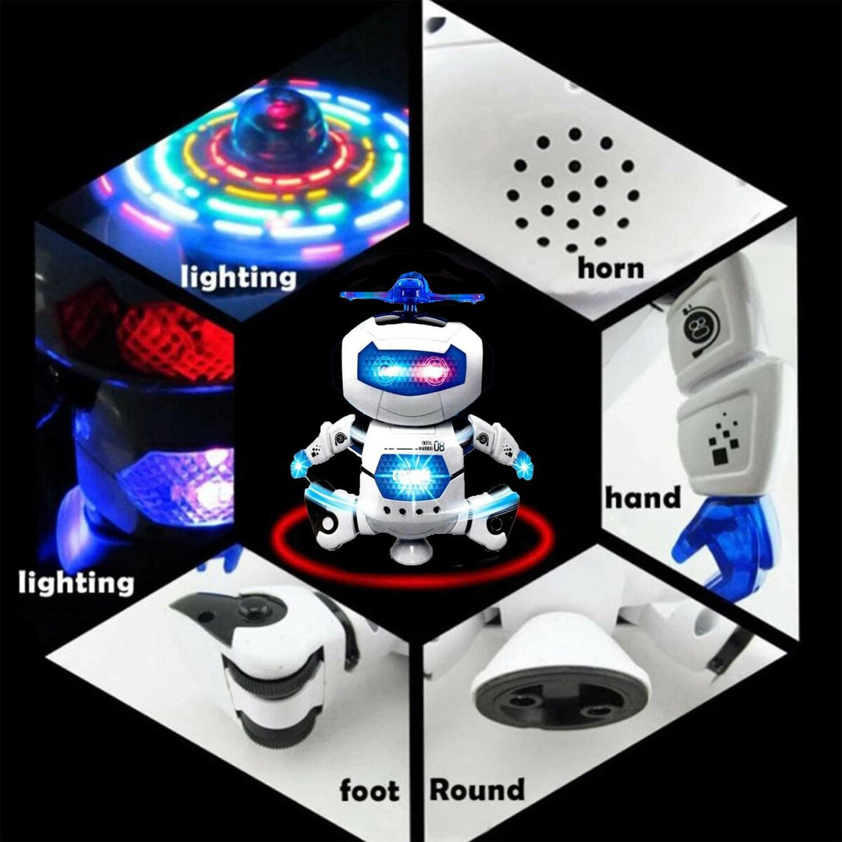 Battery Operator Light & Sound Dancing Robot 99444-2