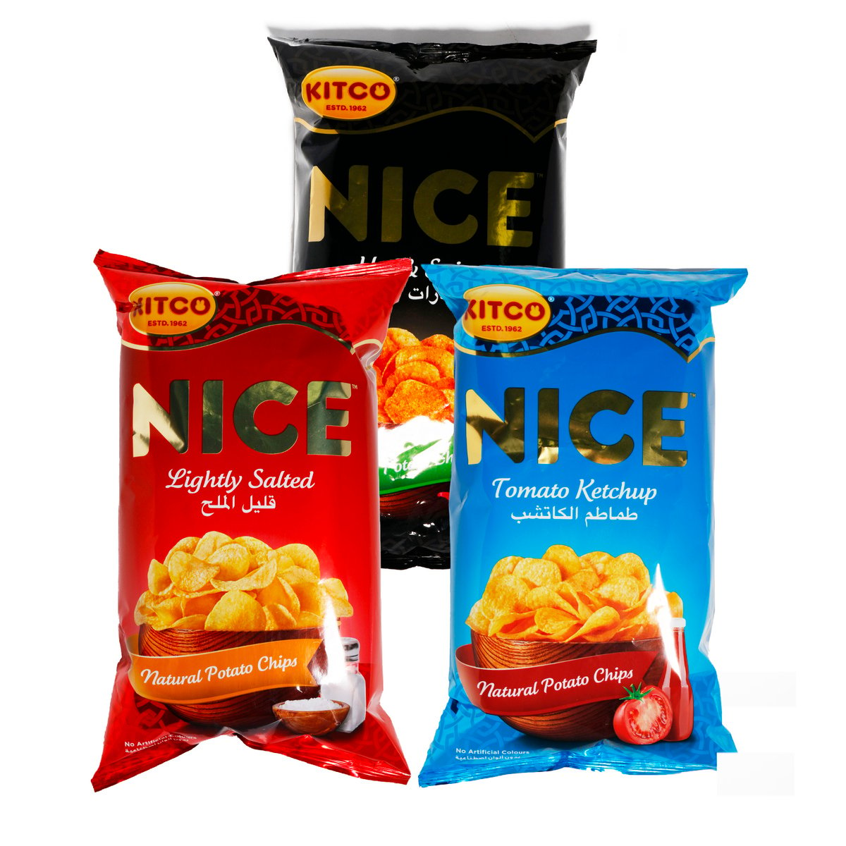 Kitco Potato Chips Nice Lightly Salted Assorted 3 x 167 g