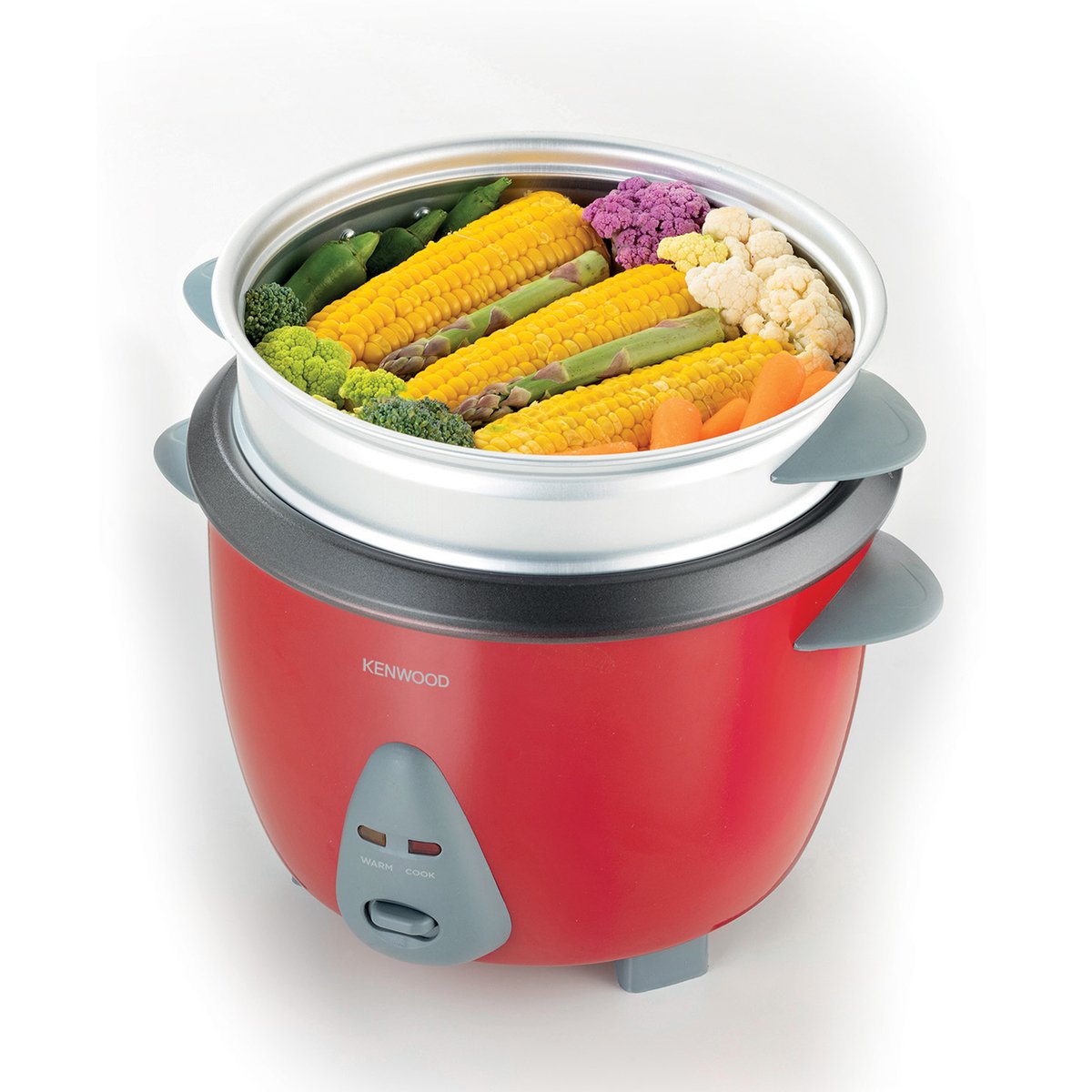 Kenwood Rice Cooker with Steamer, RED, 1.8LTR, RCM44.000RD