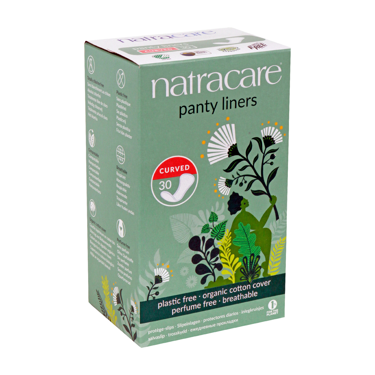 Natracare Panty Liners Curved 30pcs