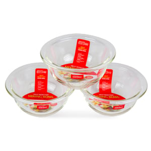 Lock & Lock Heat Resistant Mixing Bowl 12cm 3pcs HLLG011 500ml