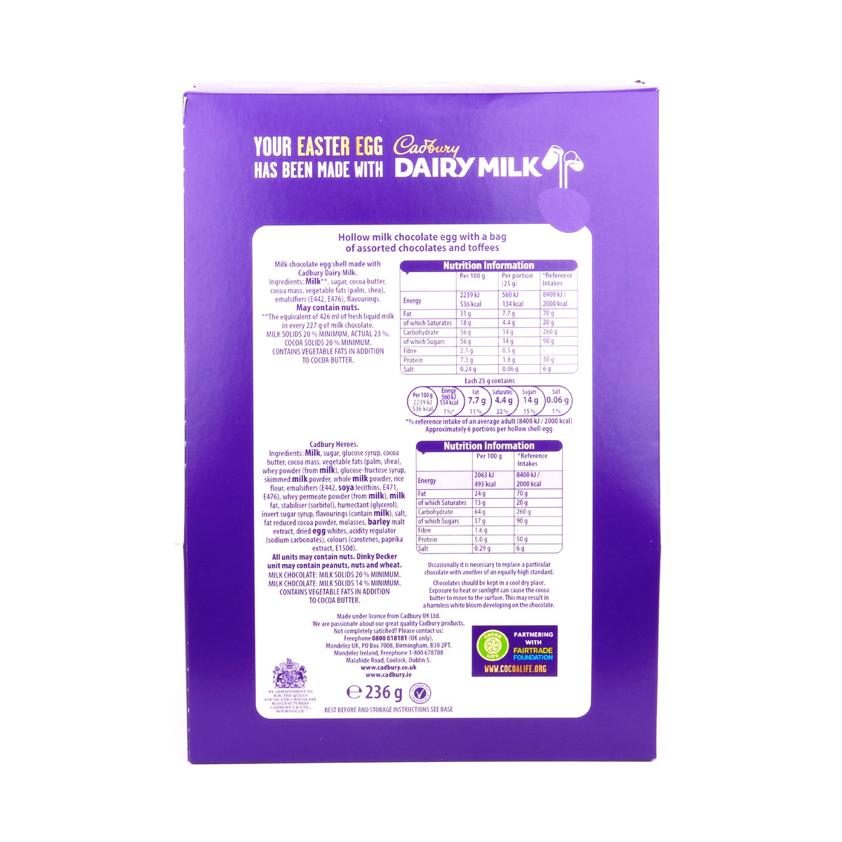 Cadbury Heroes Large Chocolate Egg 236 g