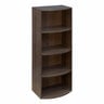 Maple Leaf Home Open Shelf 4 Layer Mahogany Color, Size: L42xW29xH118cm